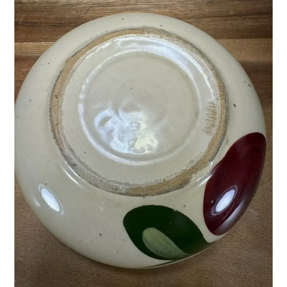 Watt Pottery Oven Ware With Wooden Fruit